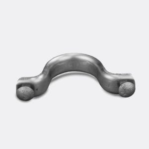 Saddle bracket for hazard sign