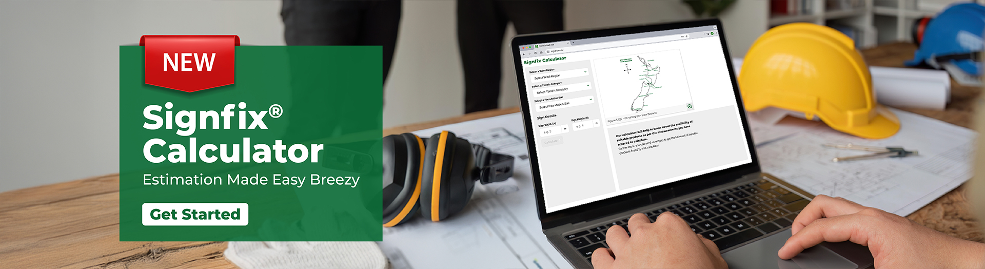 Signfix Calculator NZ banner with new label